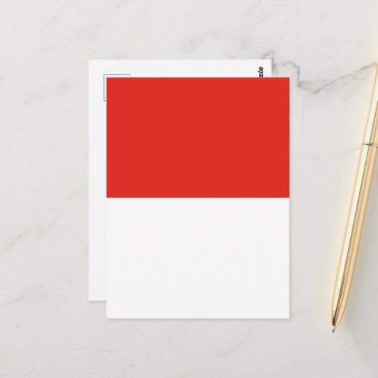 Indonesische vlag briefkaart (Voorkant / Achterkant in situ)