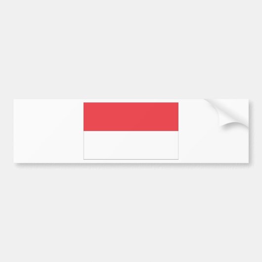 Indonesische vlag bumpersticker (Voorkant)