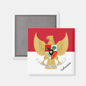 Indonesische vlag en Indonesische feestdagen/sport Magneet (Voorkant / Achterkant)