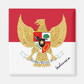 Indonesische vlag en Indonesische feestdagen/sport Magneet (Voorkant)