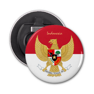 Indonesische vlag en Indonesische partij drinken/s Button Flesopener