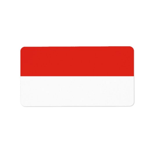 Indonesische vlag etiket (Voorkant)