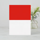 Indonesische vlag folie uitnodiging (Staand Voorkant)