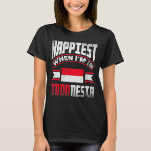 Indonesische vlag gebeurt als ik in Indo ben T-shirt