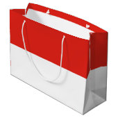 Indonesische vlag groot cadeauzakje (Achterkant Gekanteld)