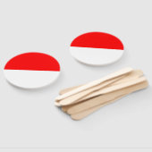 Indonesische vlag handwaaier (Niet-gemonteerd)