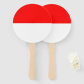Indonesische vlag handwaaier (Voorkant en achterkant)