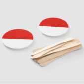 Indonesische vlag handwaaier (Niet-gemonteerd)