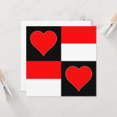 Indonesische vlag - Heart Patriottic Indonesische  Kaart (Voorkant / Achterkant in situ)