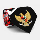 Indonesische vlag — Heart Pattern Embleem van Indo Stropdas (Opgerold)