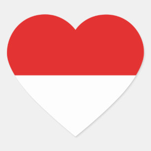 Indonesische vlag Heart Sticker