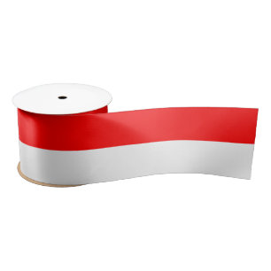 Indonesische vlag (Indonesië) Satin Ribbon Satijnen Lint