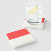 Indonesische vlag (Indonesië) Stenen Onderzetter (Zijkant)