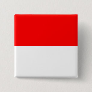 Indonesische vlag (Indonesië) Vierkante Button 5,1 Cm