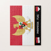 Indonesische vlag & Indonesisch land Ji Legpuzzel (Verticaal)