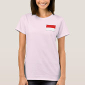 Indonesische vlag + kaart T-shirt (Voorkant)