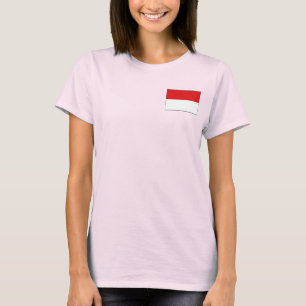 Indonesische vlag + kaart T-shirt