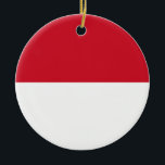 Indonesische vlag keramisch ornament<br><div class="desc">Indonesische vlag Keramisch Ornament</div>
