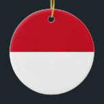 Indonesische vlag keramisch ornament<br><div class="desc">Indonesische vlag Keramisch Ornament</div>