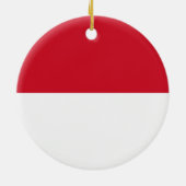 Indonesische vlag keramisch ornament (Achterkant)