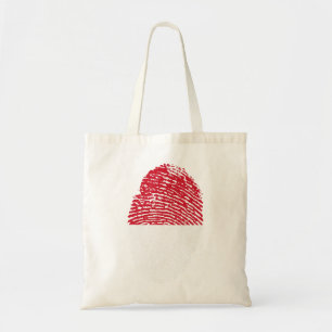 Indonesische vlag - Landprijs voor vingerafdrukken Tote Bag