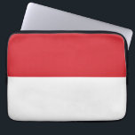 Indonesische vlag laptop sleeve<br><div class="desc">Rood en wit Indonesisch vlagontwerp.</div>