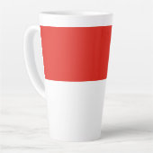 Indonesische vlag latte mok (Linkerhoek)