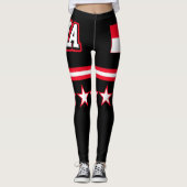 Indonesische vlag leggings (Voorkant)