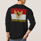 Indonesische vlag met COA T-shirt (Achterkant)
