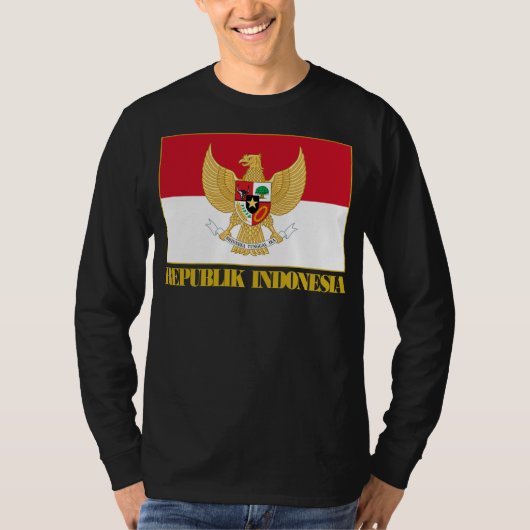 Indonesische vlag met COA T-shirt (Voorkant)