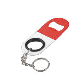 Indonesische vlag mini flessenopener (Achterkant Gekanteld)