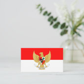 Indonesische vlag & Nationaal embleem, Indonesië Visitekaartje (Staand voorkant)