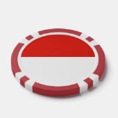 Indonesische vlag poker chips (Enkel)