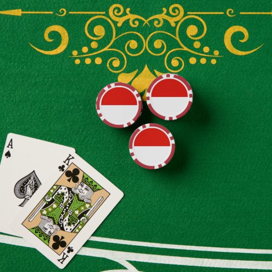 Indonesische vlag poker chips (Pokertafel (Stack))