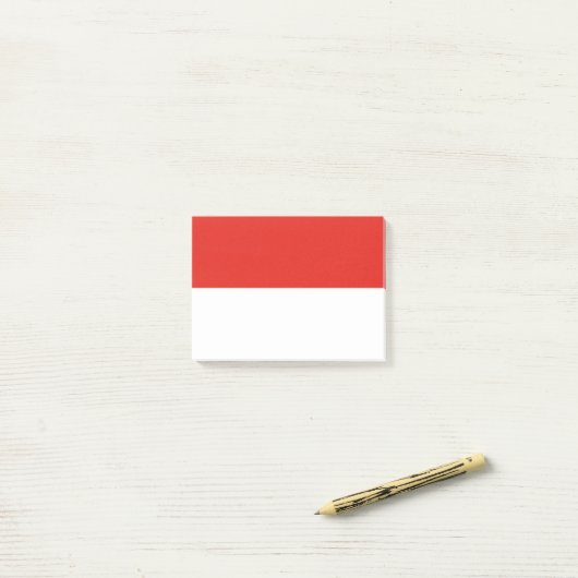 Indonesische vlag post-it® notes (Op bureau)