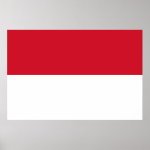 Indonesische vlag poster