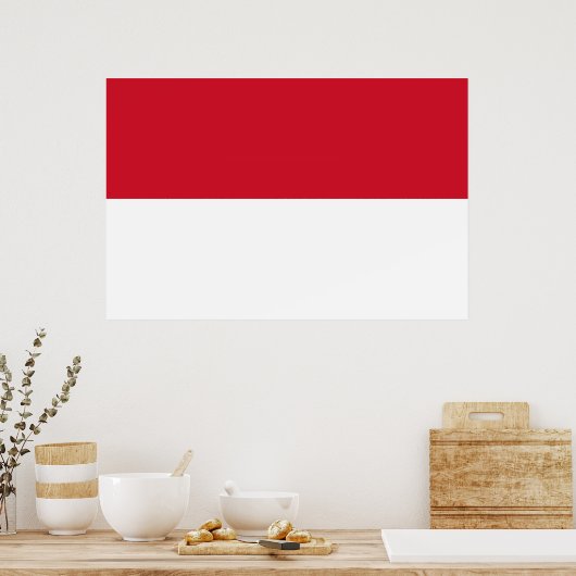 Indonesische vlag poster (Keuken)