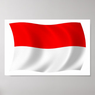 Indonesische vlag Poster afdrukken