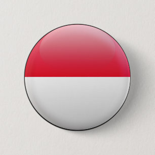 Indonesische vlag ronde button 5,7 cm