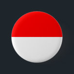 Indonesische vlag ronde button 5,7 cm<br><div class="desc">Patriottische vlag van Indonesië.</div>