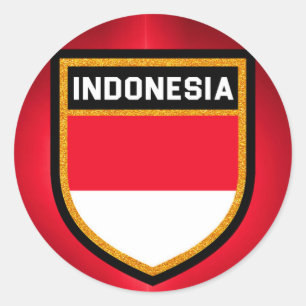 Indonesische vlag ronde sticker