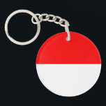 Indonesische vlag sleutelhanger<br><div class="desc">Patriottische vlag van Indonesië.</div>