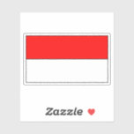 Indonesische vlag-Sticker Sticker<br><div class="desc">Vlag van de indonesië</div>