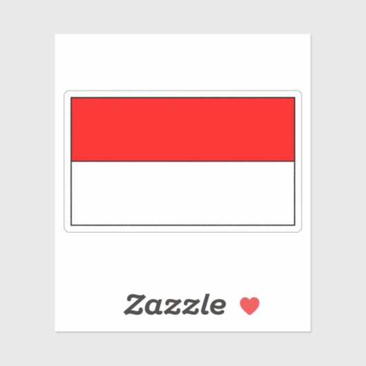 Indonesische vlag-Sticker Sticker (Vel)