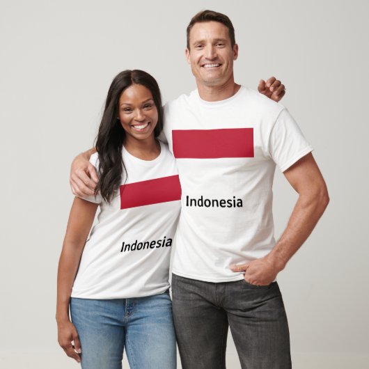 Indonesische vlag t-shirt (Unisex)