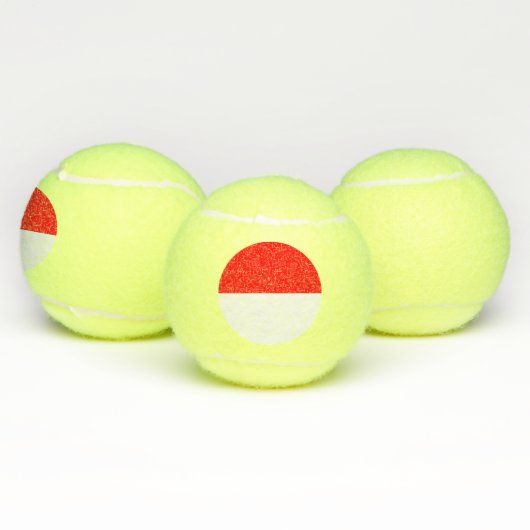 Indonesische vlag tennisballen (Multi)