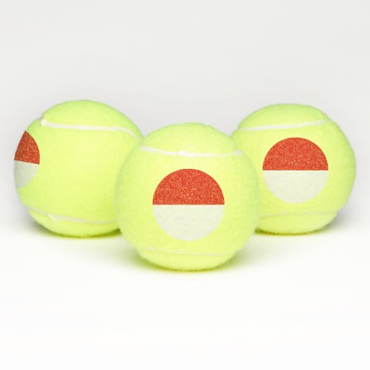 Indonesische vlag tennisballen (Multi)