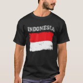 Indonesische Vlag toeristische vakantiebestemming  T-shirt (Voorkant)