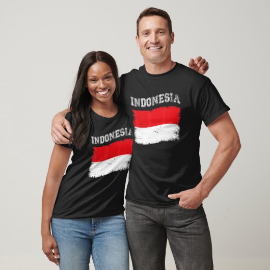 Indonesische Vlag toeristische vakantiebestemming  T-shirt (Unisex)