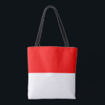 Indonesische vlag tote bag<br><div class="desc">Patriottische vlag van Indonesië.</div>